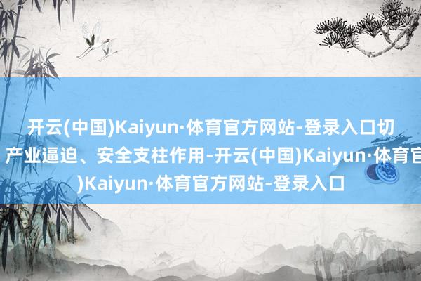 开云(中国)Kaiyun·体育官方网站-登录入口切实走漏科技更正、产业逼迫、安全支柱作用-开云(中国)Kaiyun·体育官方网站-登录入口