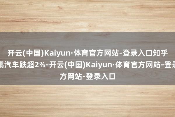 开云(中国)Kaiyun·体育官方网站-登录入口知乎、小鹏汽车跌超2%-开云(中国)Kaiyun·体育官方网站-登录入口