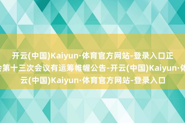 开云(中国)Kaiyun·体育官方网站-登录入口正裕工业：第五届董事会第十三次会议有运筹帷幄公告-开云(中国)Kaiyun·体育官方网站-登录入口