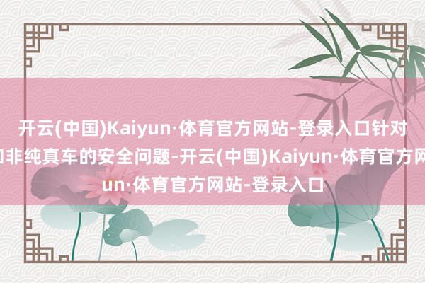 开云(中国)Kaiyun·体育官方网站-登录入口针对电动自行车和非纯真车的安全问题-开云(中国)Kaiyun·体育官方网站-登录入口