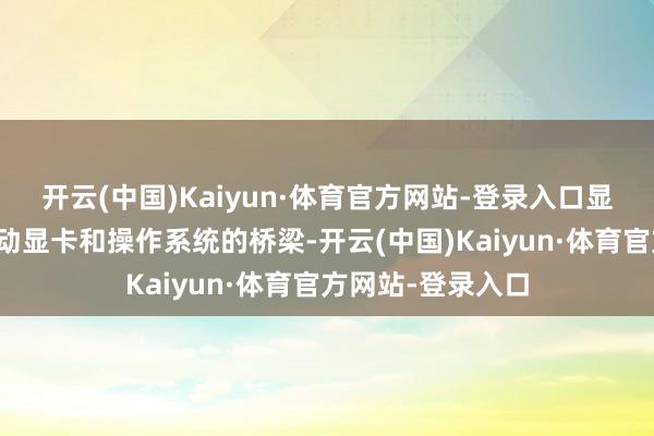 开云(中国)Kaiyun·体育官方网站-登录入口显卡驱动步调是运动显卡和操作系统的桥梁-开云(中国)Kaiyun·体育官方网站-登录入口