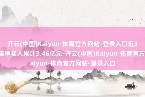 开云(中国)Kaiyun·体育官方网站-登录入口近3个来畴昔已辘集净买入累计3.46亿元-开云(中国)Kaiyun·体育官方网站-登录入口