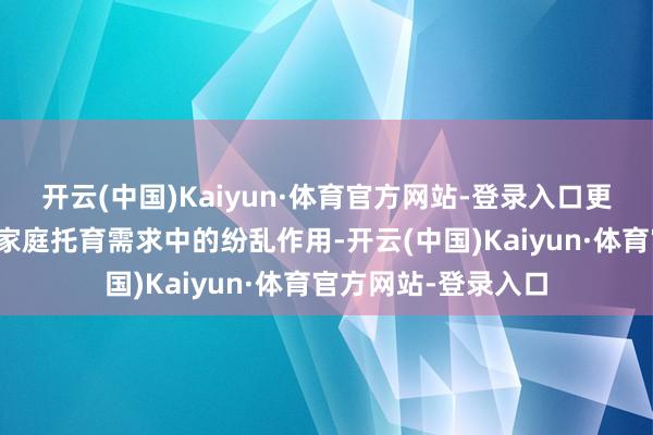 开云(中国)Kaiyun·体育官方网站-登录入口更好进展城市在满足家庭托育需求中的纷乱作用-开云(中国)Kaiyun·体育官方网站-登录入口