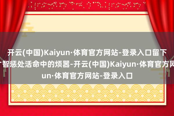 开云(中国)Kaiyun·体育官方网站-登录入口留下简直需要的才智惩处活命中的烦嚣-开云(中国)Kaiyun·体育官方网站-登录入口